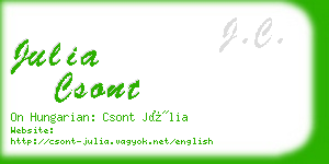 julia csont business card